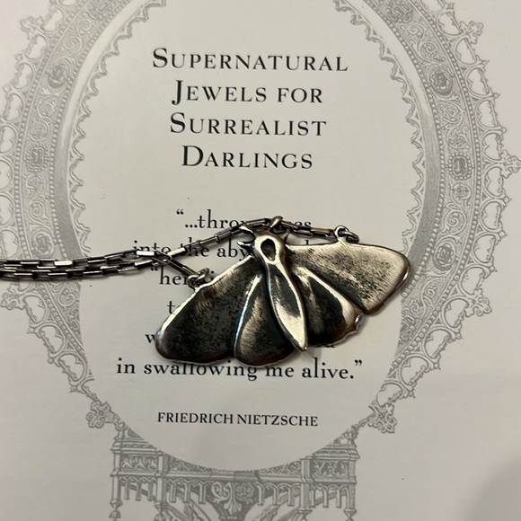 Bloodmilk Ghost Phantom Rose Quartz Planchette Moth Pendant Vintage BM Postcard - Picture 3 of 7